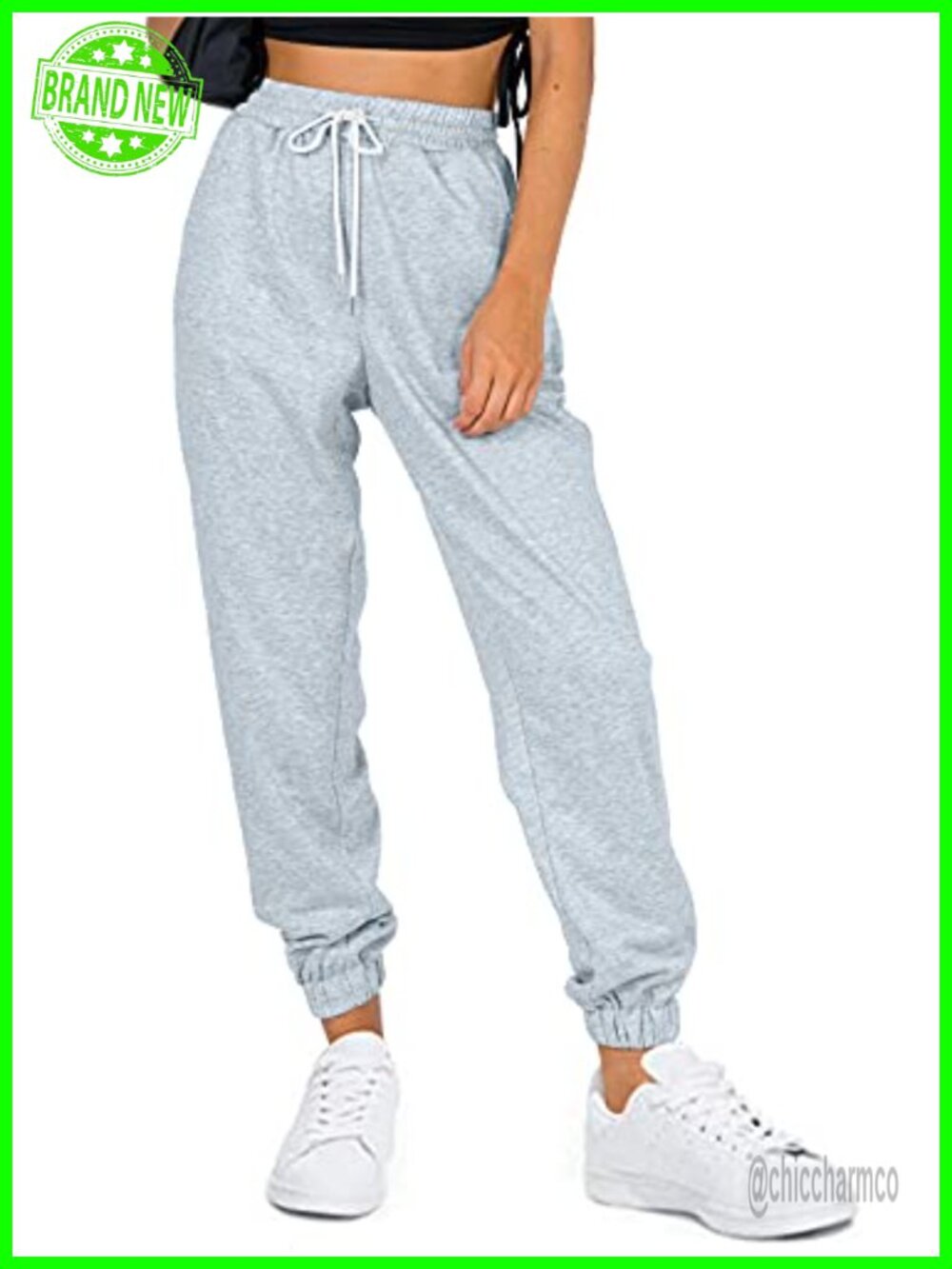 Cinch Bottom Sweatpants Athletic Trousers Polyester Cotton Joggers